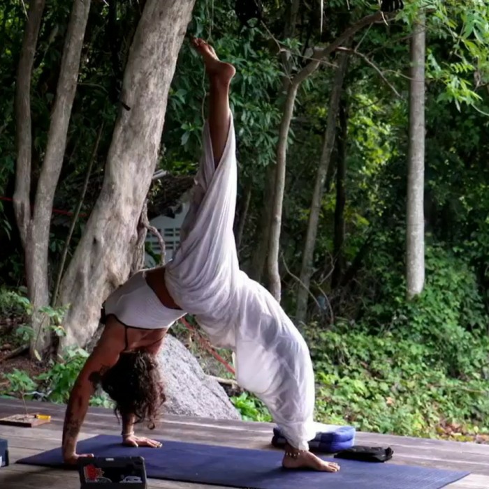 Chakrasana variation AYP Yoga teacher training Sept 2024